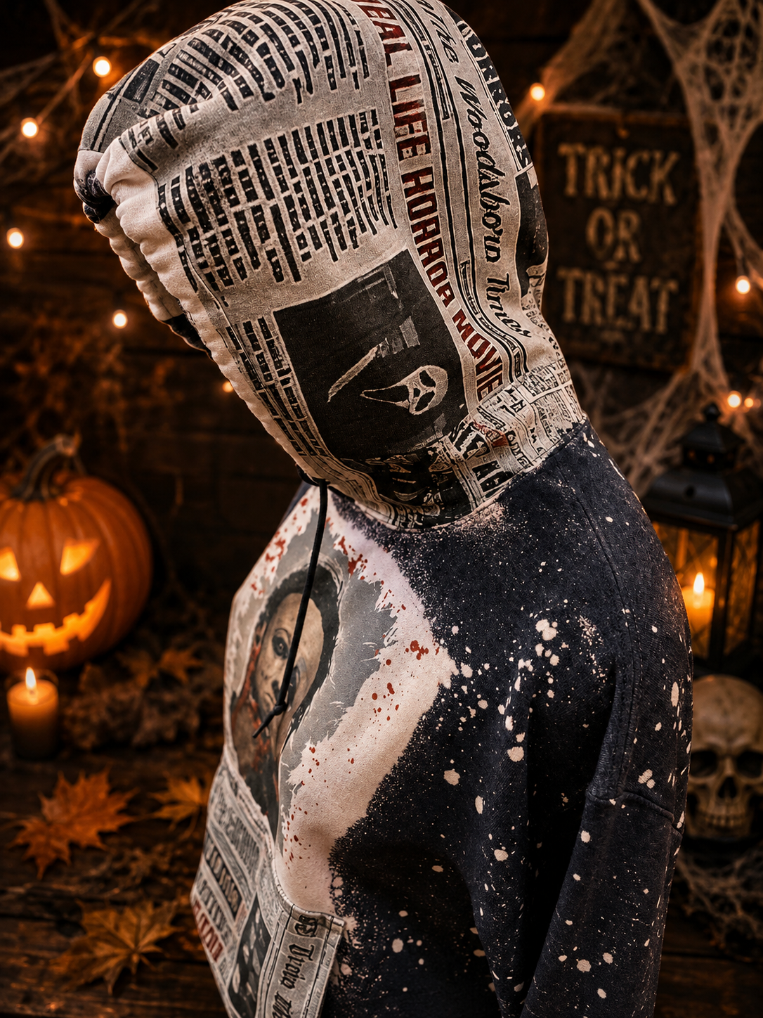 Horror Character bleached hoodie