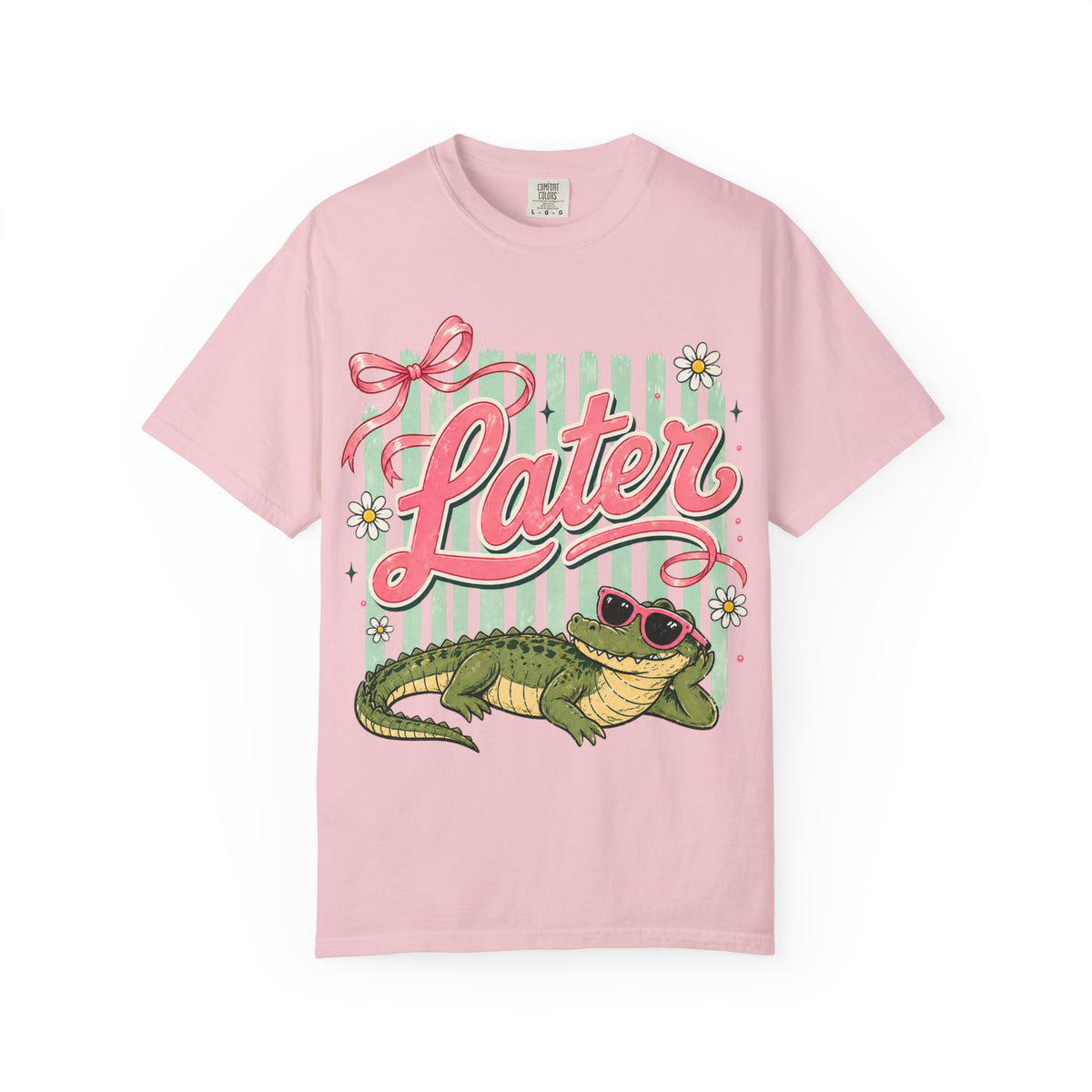Later Alligator Graphic T-Shirt — Retro Cute Gator with Sunglasses