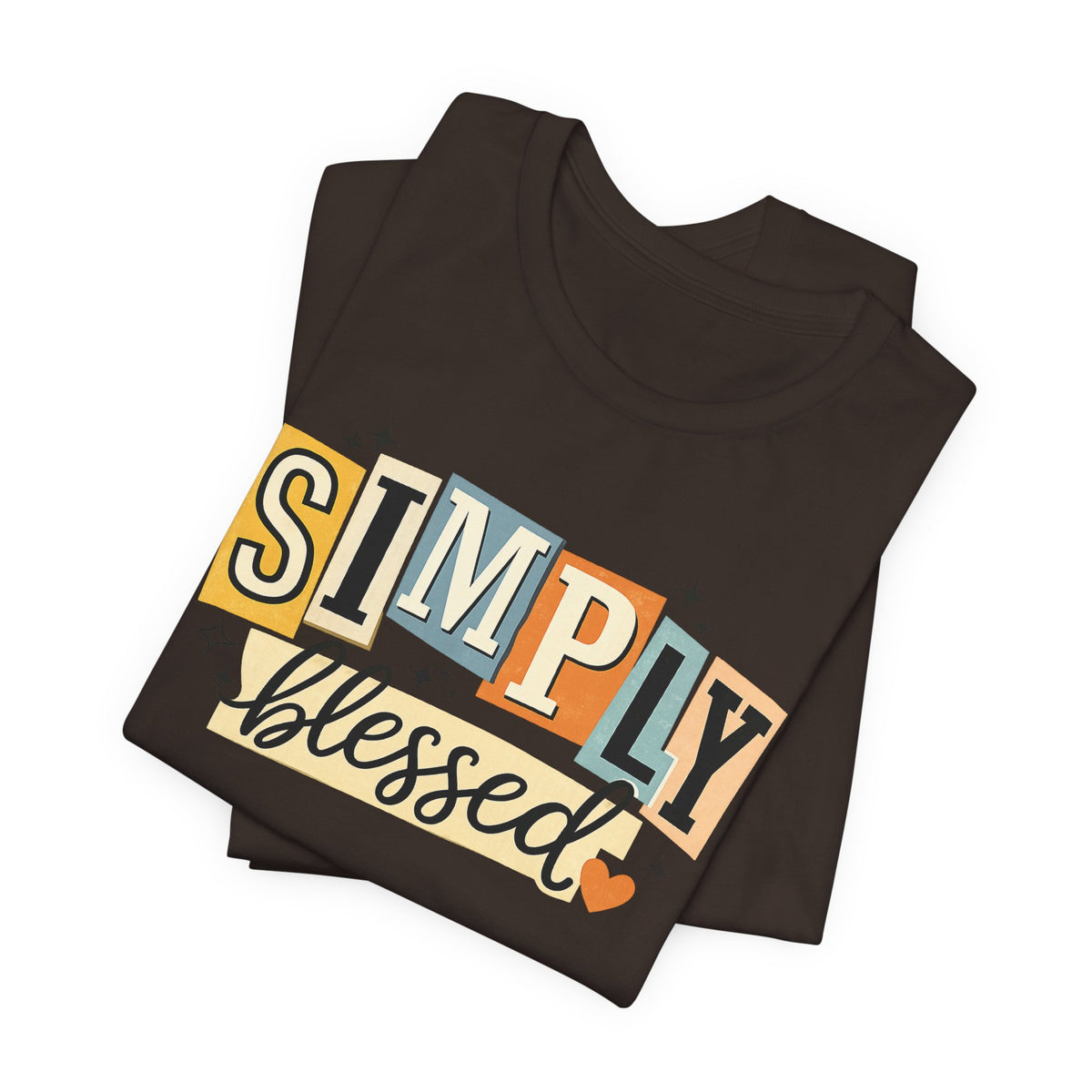 Simply Blessed T-Shirt — Retro Script Faith Tee