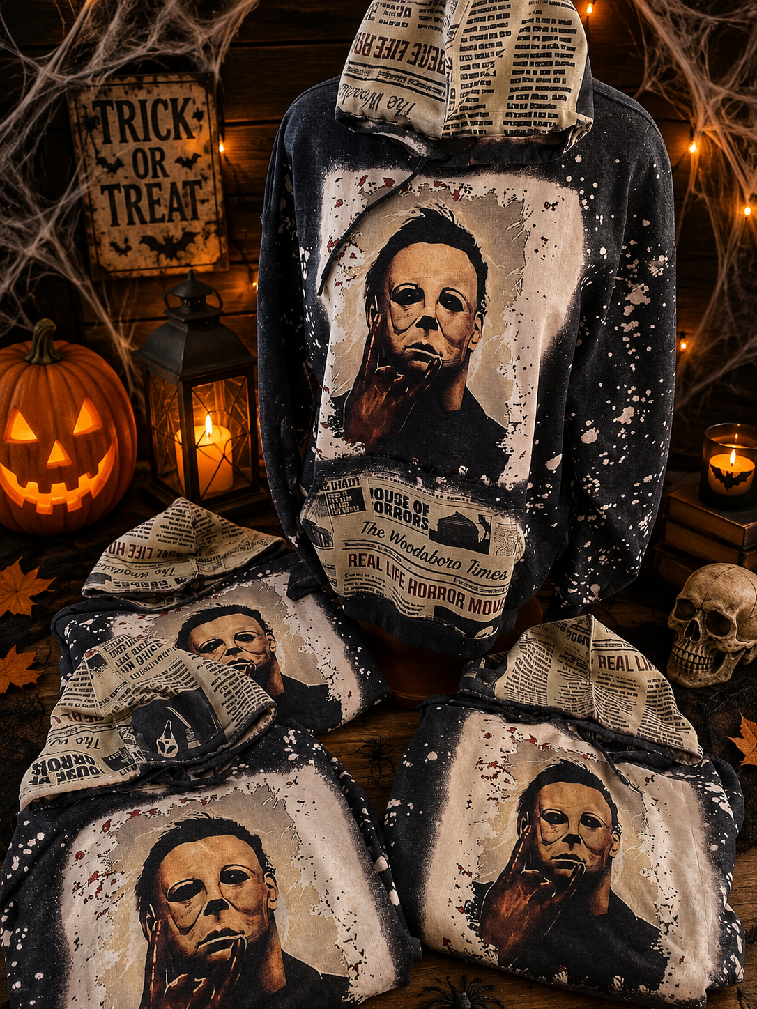 Horror Character bleached hoodie