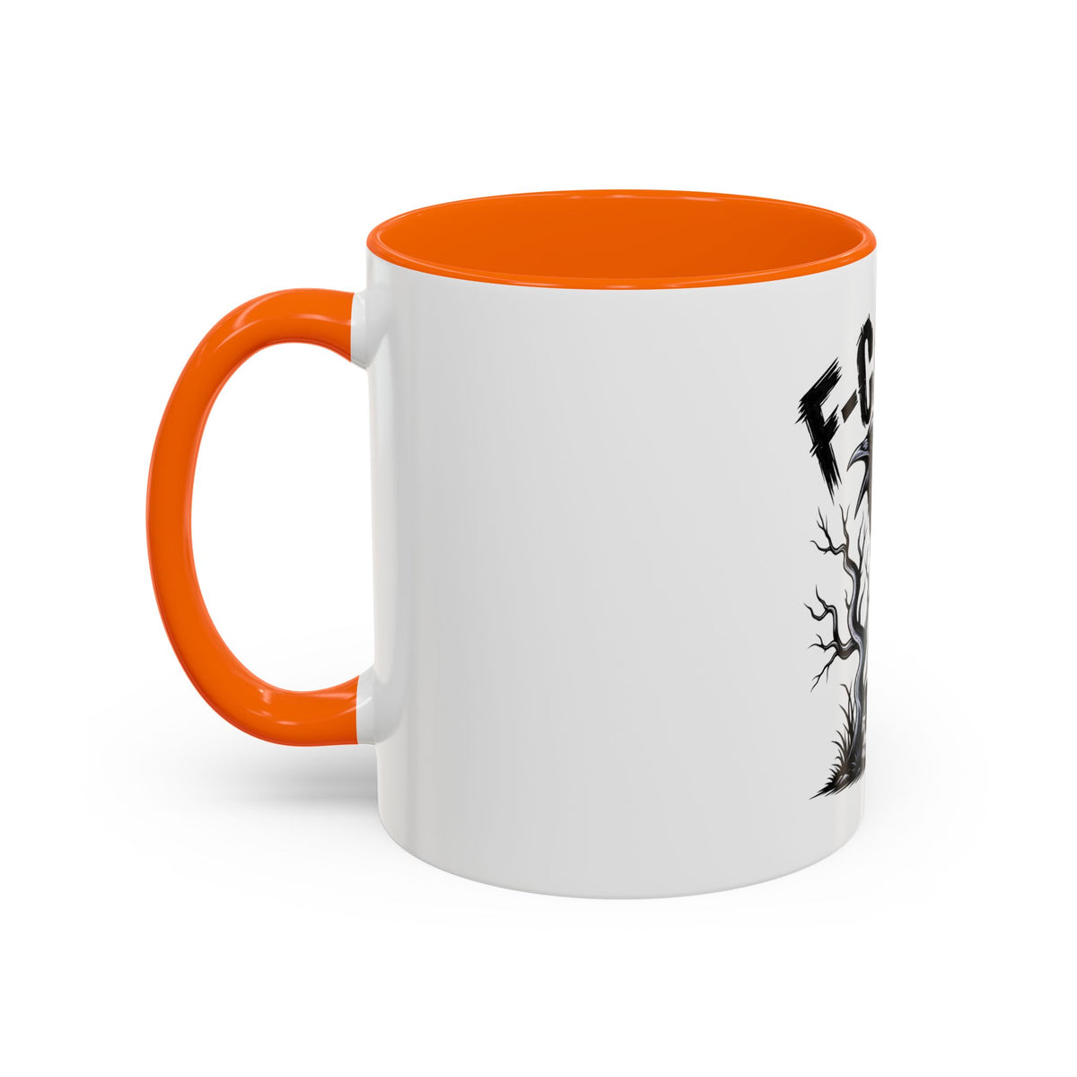 Raven Skull Coffee Mug — Gothic "F-CAW-F" Accent Mug (11/15oz)