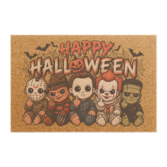 Happy Halloween Horror Icons Doormat