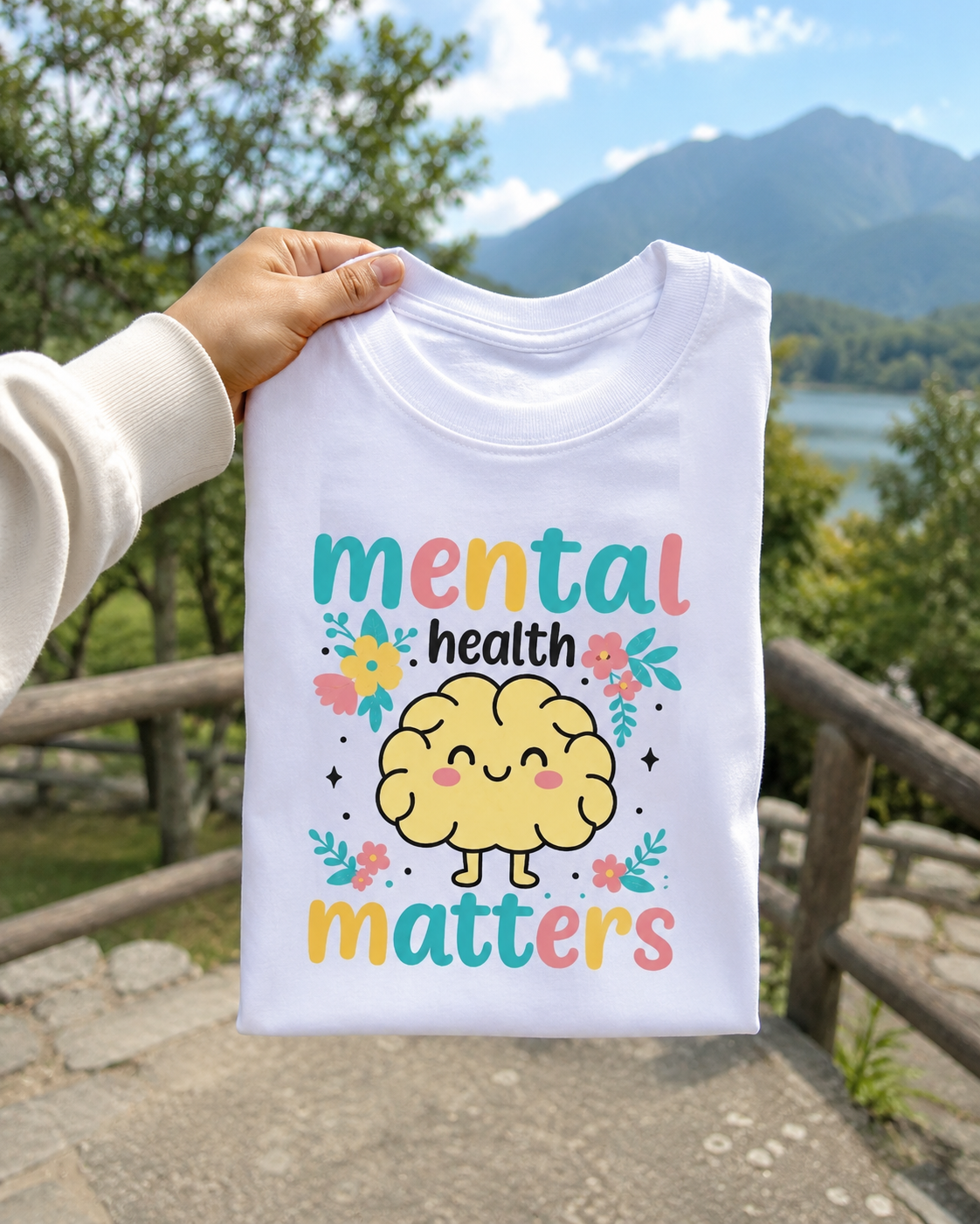 Mental Health Matters T-Shirt — Cute Brain Awareness Tee
