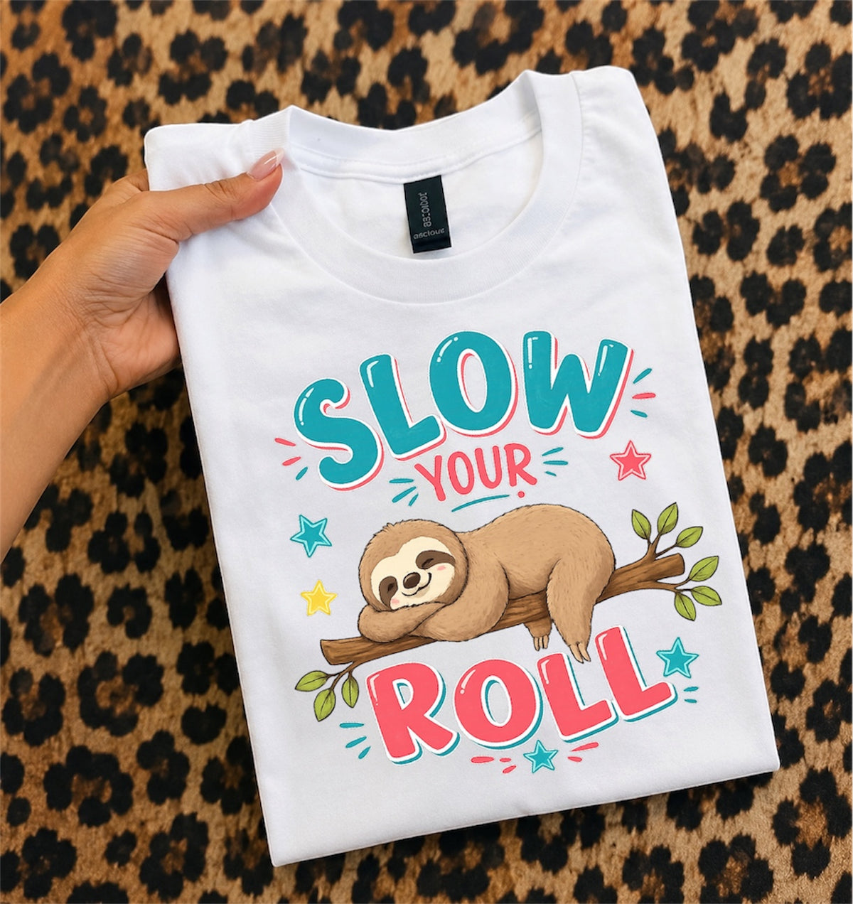 Slow Your Roll Sloth T-Shirt – Cute Relaxation Graphic Tee