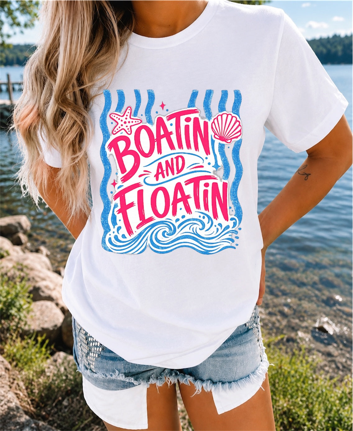 Boatin' and Floatin' Graphic T-Shirt — Nautical Beach Summer Tee