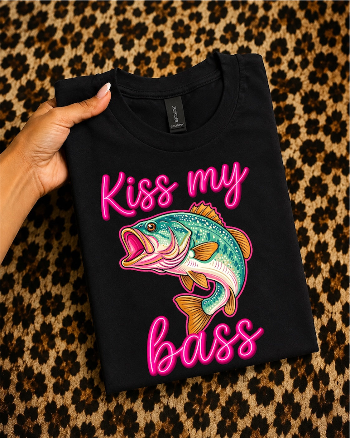 Kiss My Bass T-Shirt — Funny Fishing Graphic Tee for Anglers