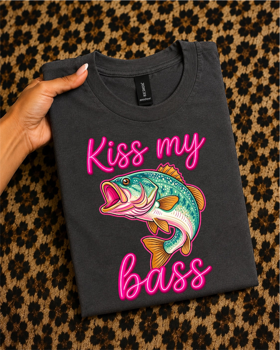 Kiss My Bass T-Shirt — Funny Fishing Graphic Tee for Anglers
