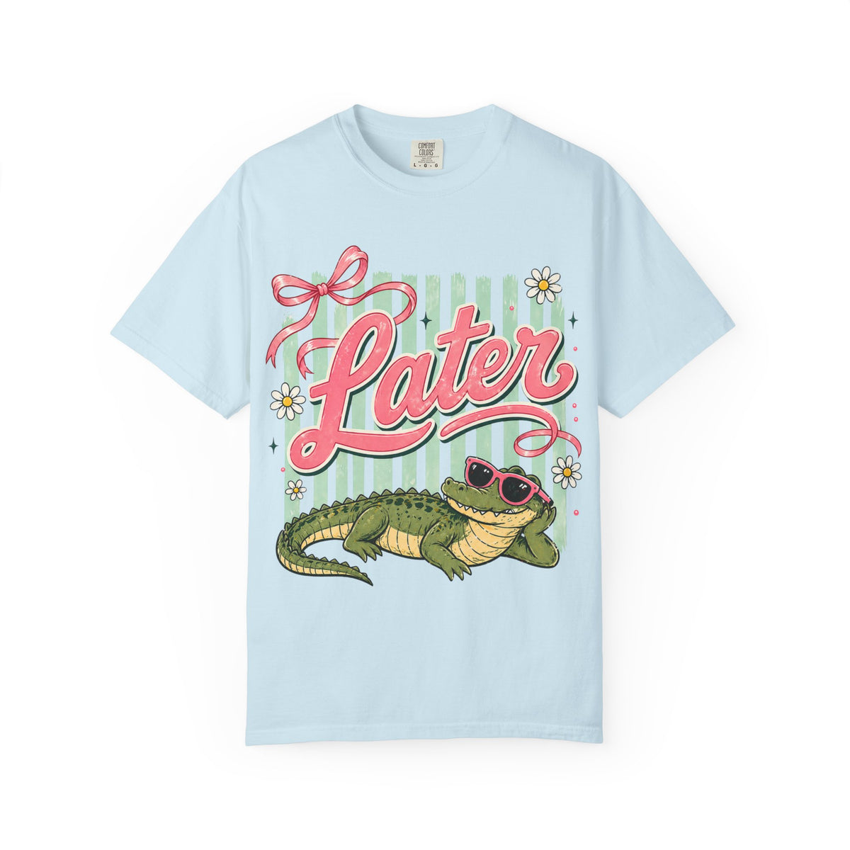 Later Alligator Graphic T-Shirt — Retro Cute Gator with Sunglasses