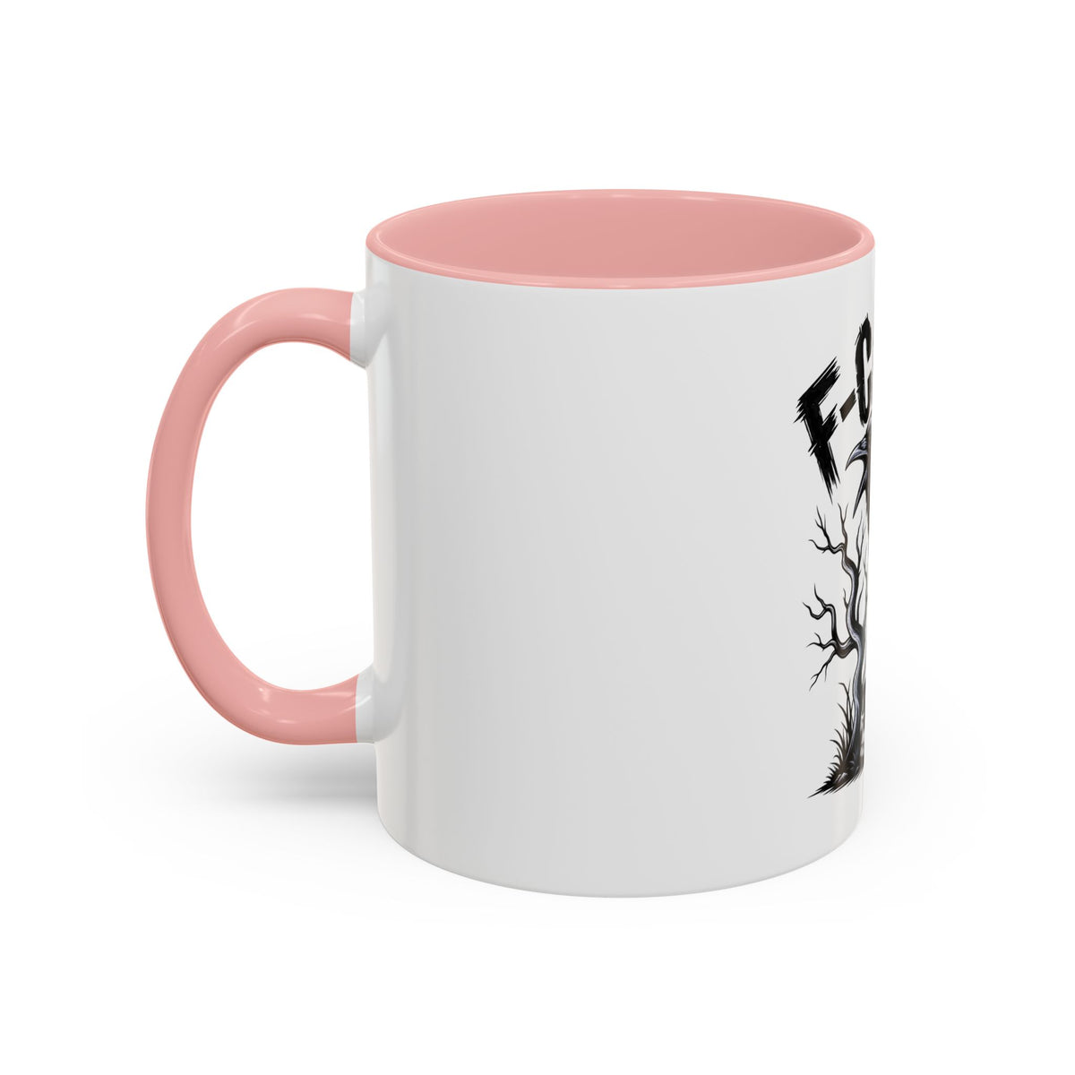 Raven Skull Coffee Mug — Gothic "F-CAW-F" Accent Mug (11/15oz)
