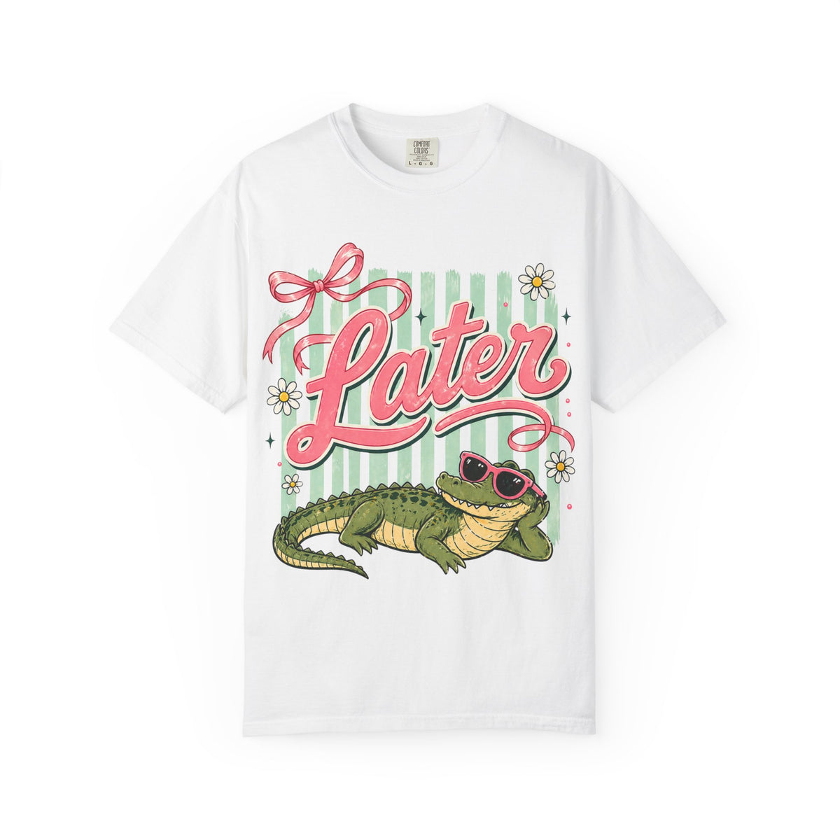 Later Alligator Graphic T-Shirt — Retro Cute Gator with Sunglasses