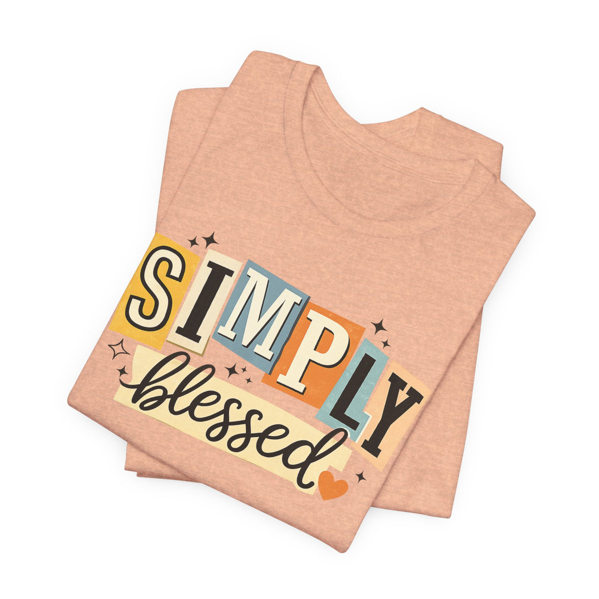 Simply Blessed T-Shirt — Retro Script Faith Tee