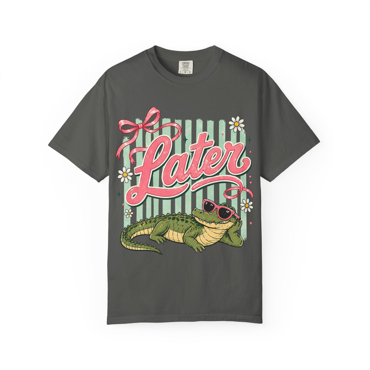 Later Alligator Graphic T-Shirt — Retro Cute Gator with Sunglasses