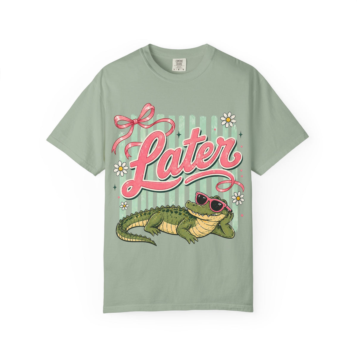 Later Alligator Graphic T-Shirt — Retro Cute Gator with Sunglasses