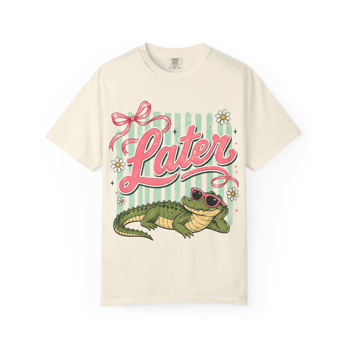 Later Alligator Graphic T-Shirt — Retro Cute Gator with Sunglasses