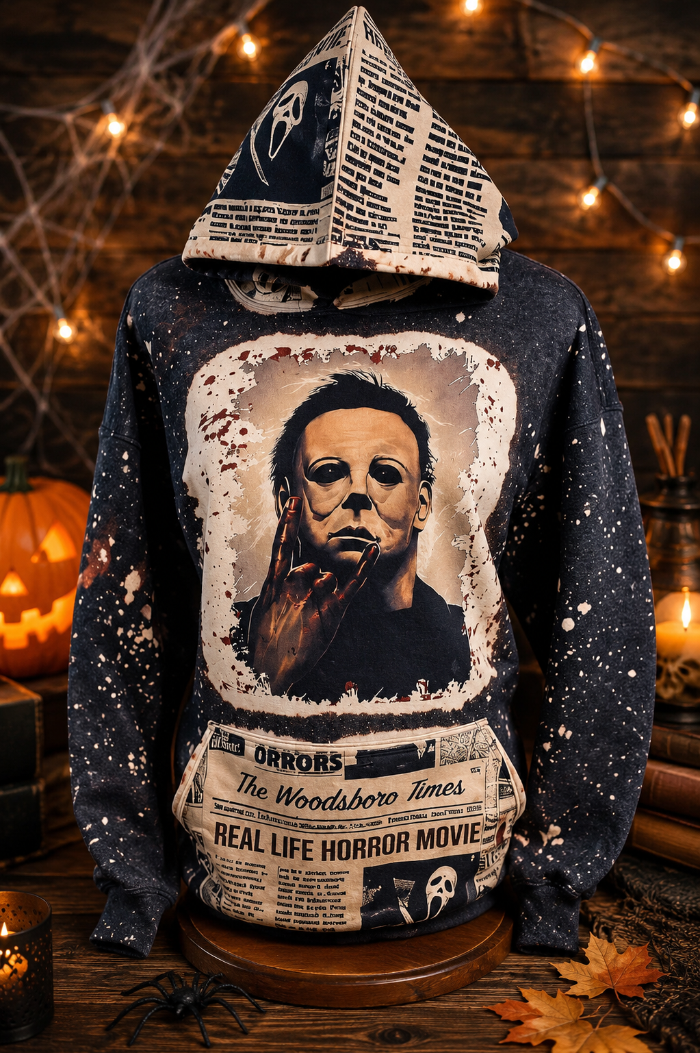 Horror Character bleached hoodie